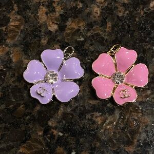 Pink/Purple Bundle CC Charm necklace